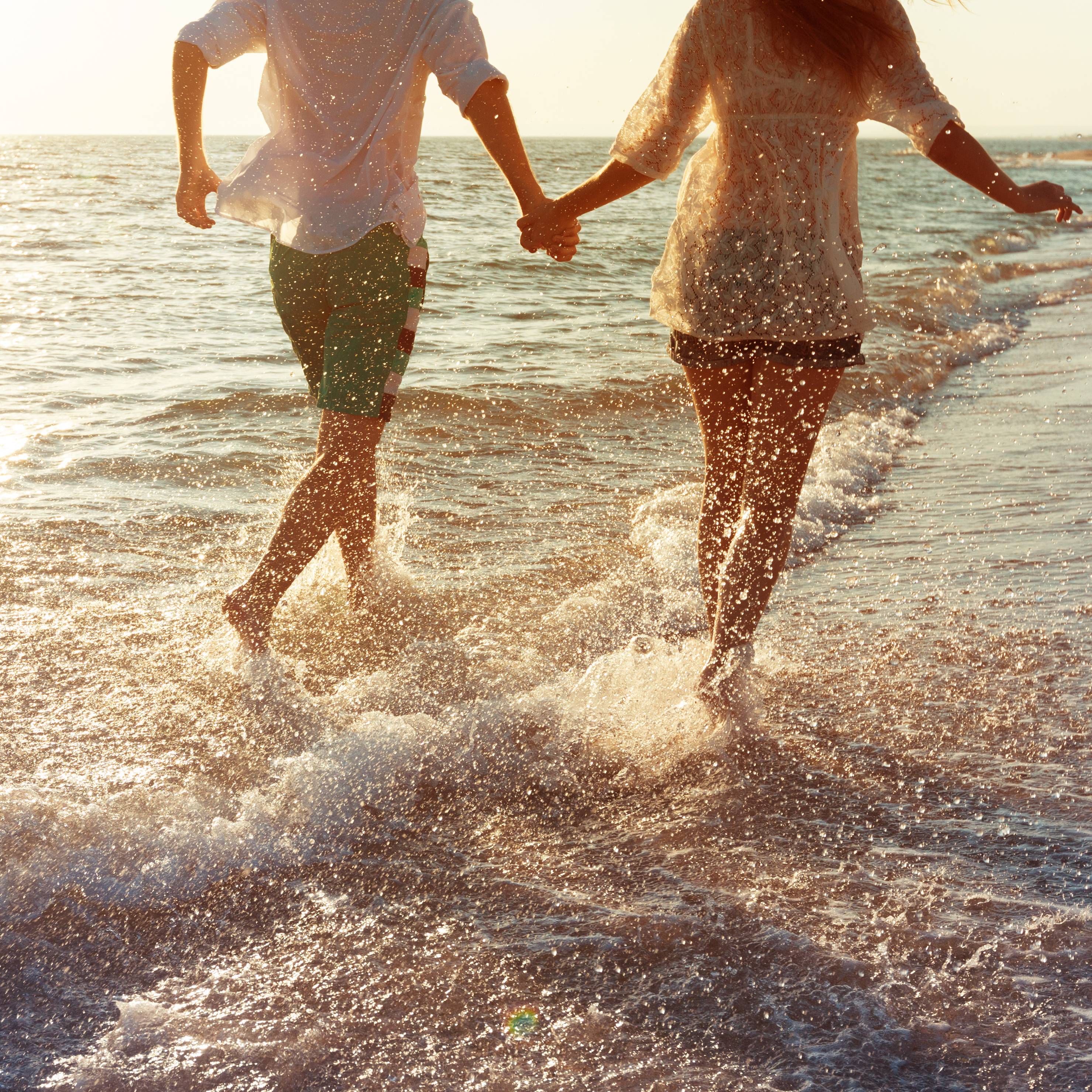 two people on the beach