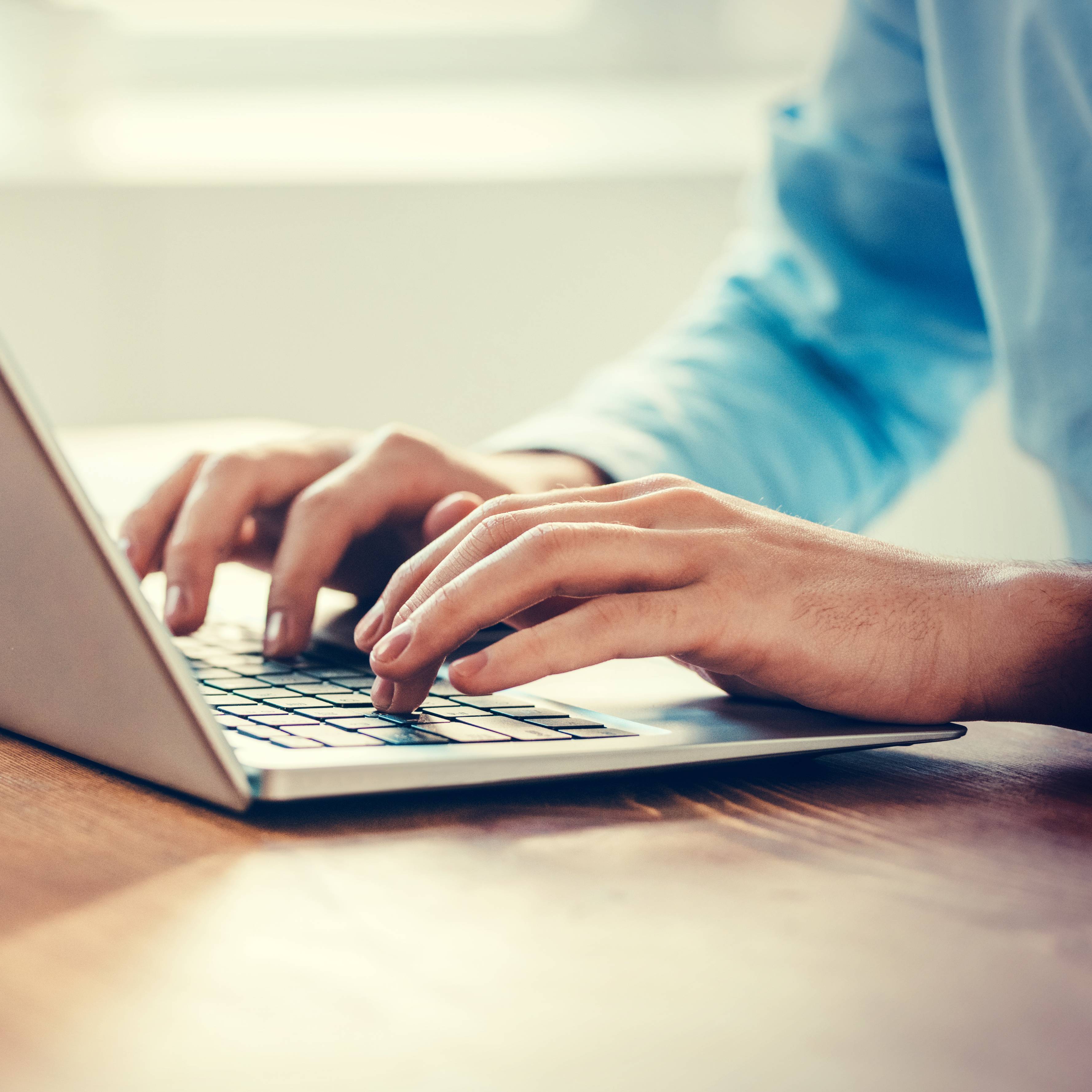 laptop on a desk